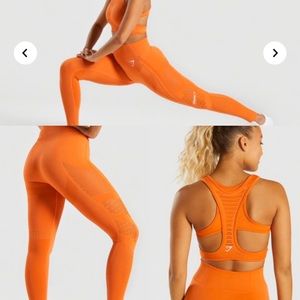 Gymshark Flawless Knit Orange Set
